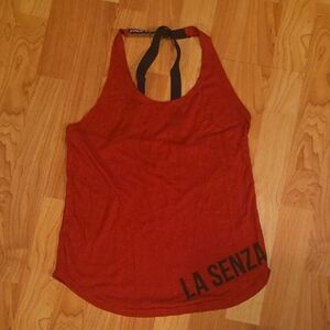 La Senza Bold Red Tank Top with Black Accents